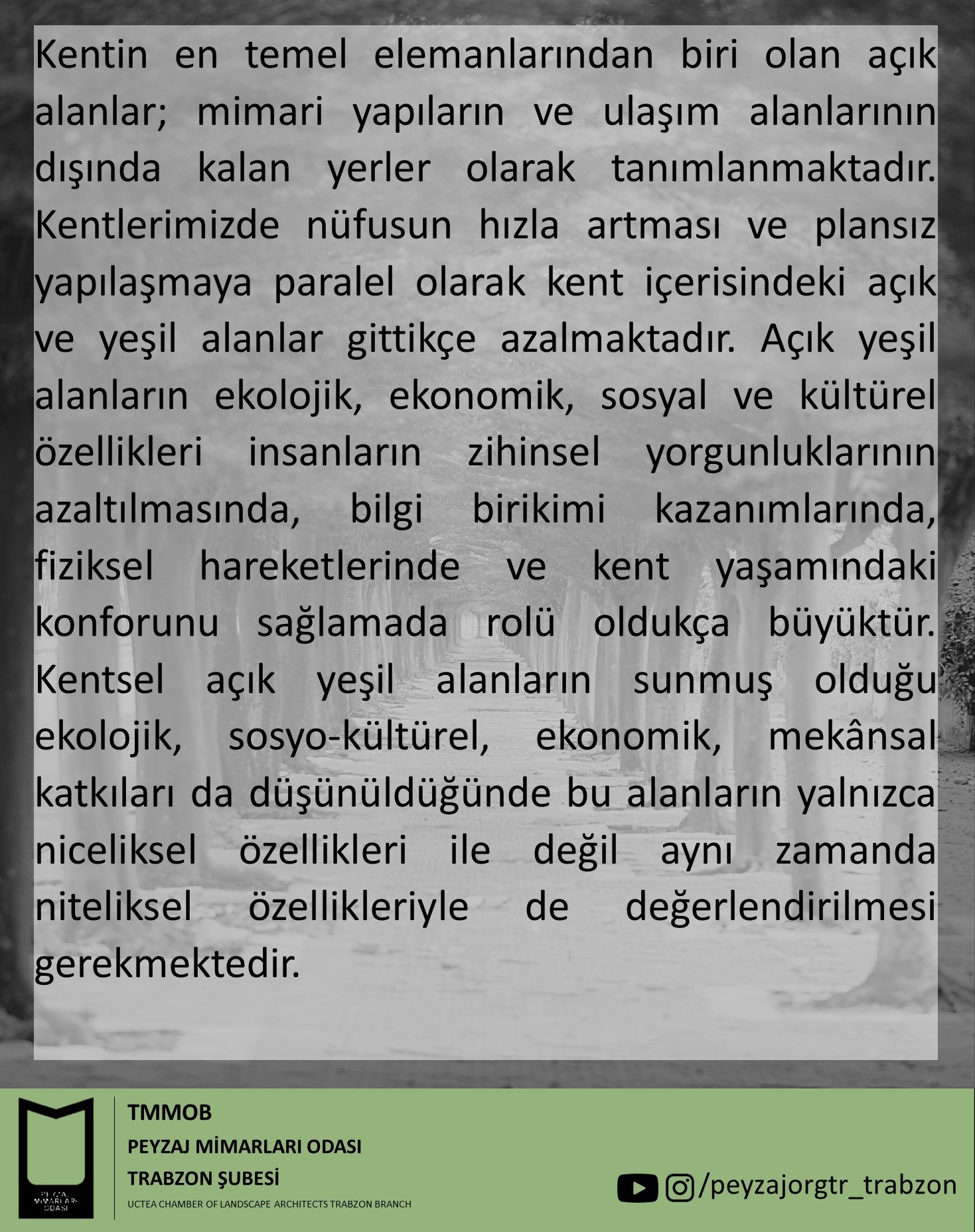 BASIN AÇIKLAMASI│PEYZAJ PERFORMANS ANALİZİ