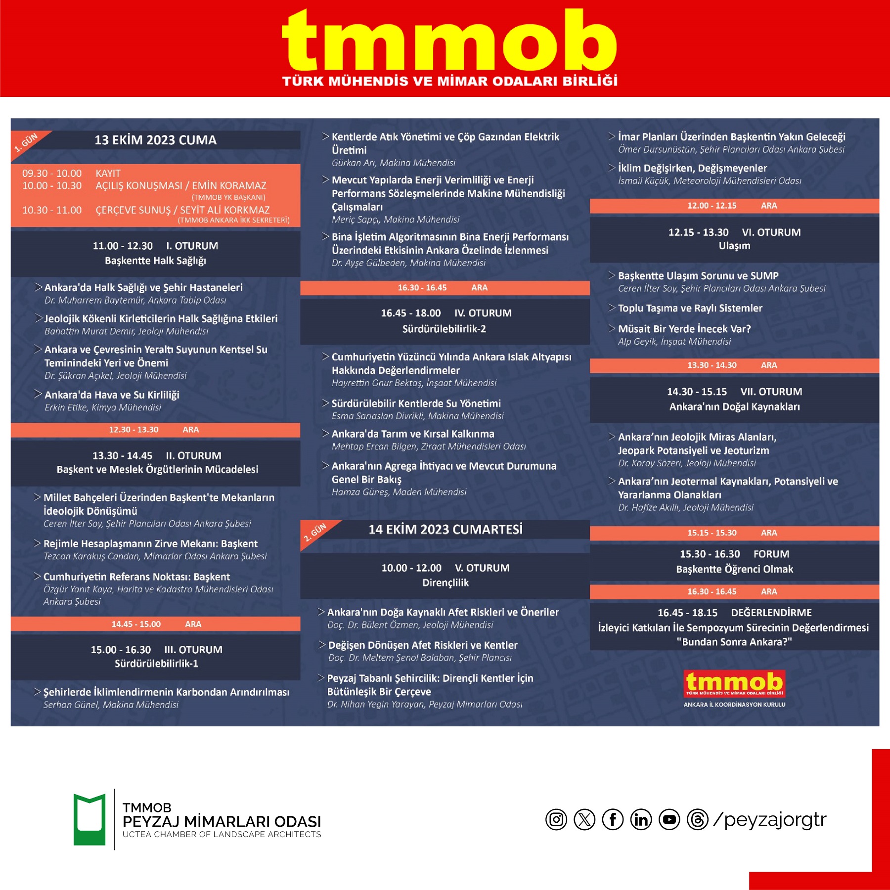 TMMOB ANKARA KENT SEMPOZYUMU | CUMHURİYETİN 100. YILINDA BAŞKENT ANKARA, NASIL BİR ANKARA İSTİYORUZ?