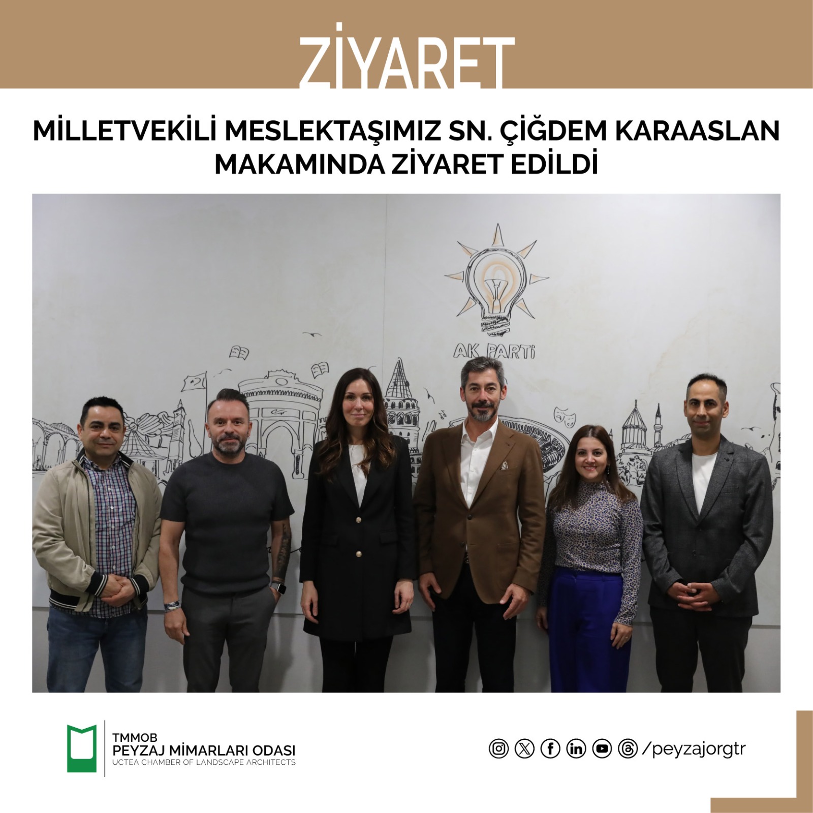 ZİYARET | MİLLETVEKİLİ MESLEKTAŞIMIZ SN. ÇİĞDEM KARAASLAN MAKAMINDA ZİYARET EDİLDİ