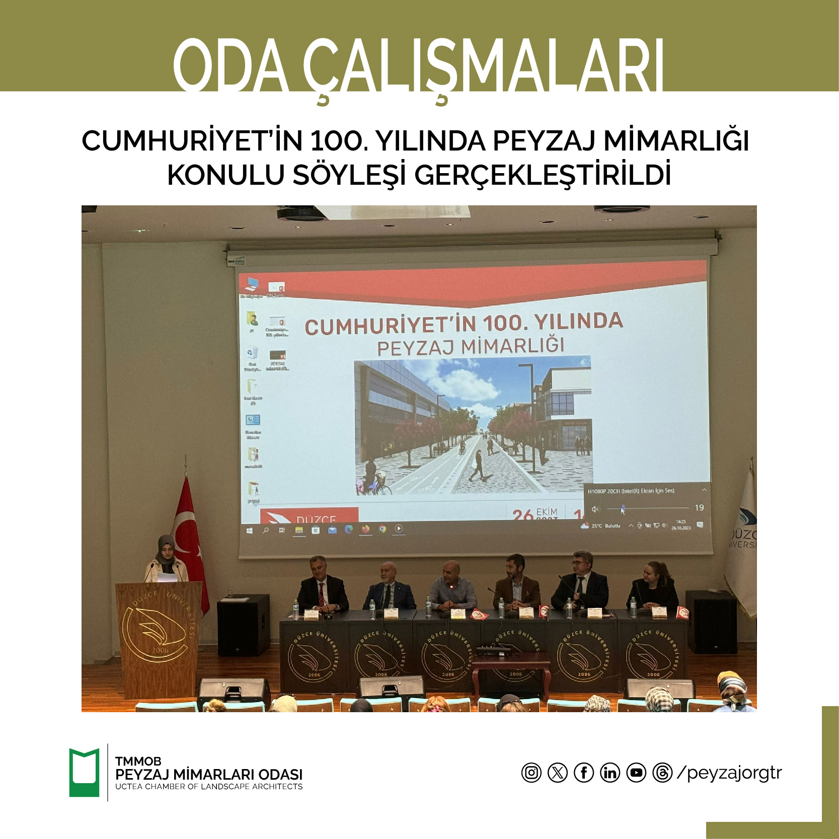 SÖYLEŞİ | CUMHURİYET'İN 100. YILINDA PEYZAJ MİMARLIĞI 