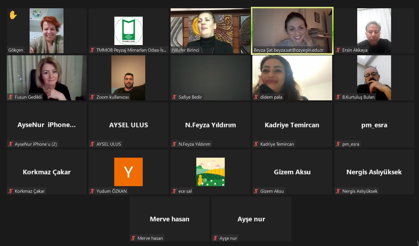 YEŞİL ALTYAPI VE DİRENÇLİ KENTLER SÖYLEŞİMİZİ ÇEVRİM İÇİ OLARAK GERÇEKLEŞTİRDİK