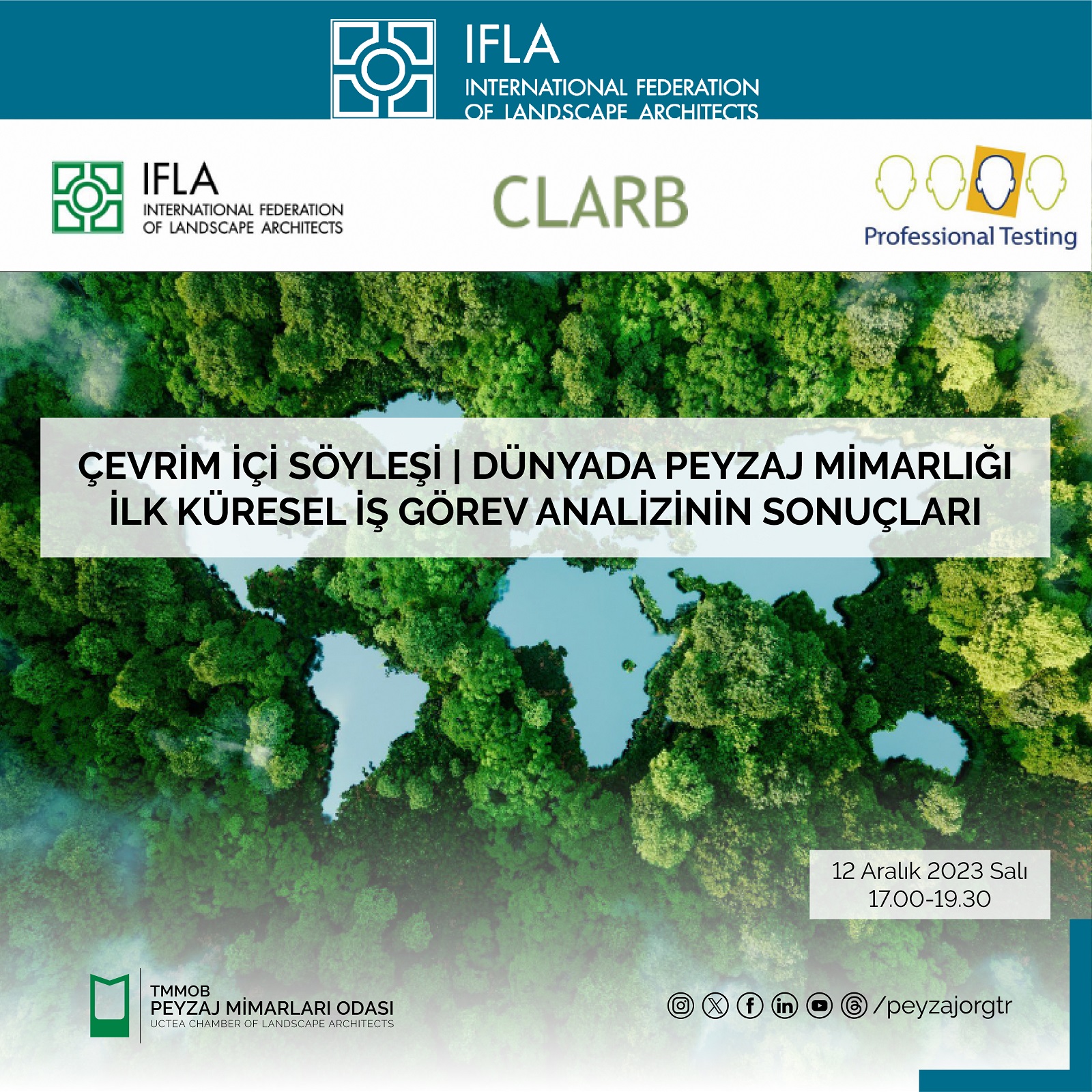 IFLA ÇEVRİM İÇİ SÖYLEŞİ | DÜNYADA PEYZAJ MİMARLIĞI: İLK KÜRESEL İŞ GÖREV ANALİZİNİN SONUÇLARI