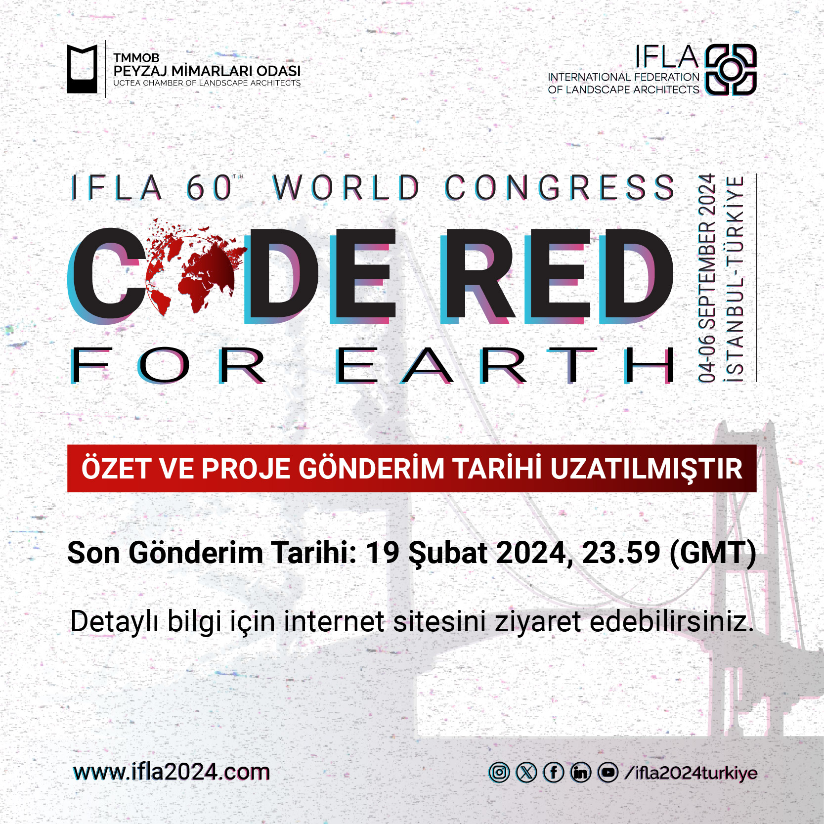 IFLA 2024 60.DÜNYA KONGRESİ ÖZET VE PROJE GÖNDERİM TARİHİ UZATILMIŞTIR