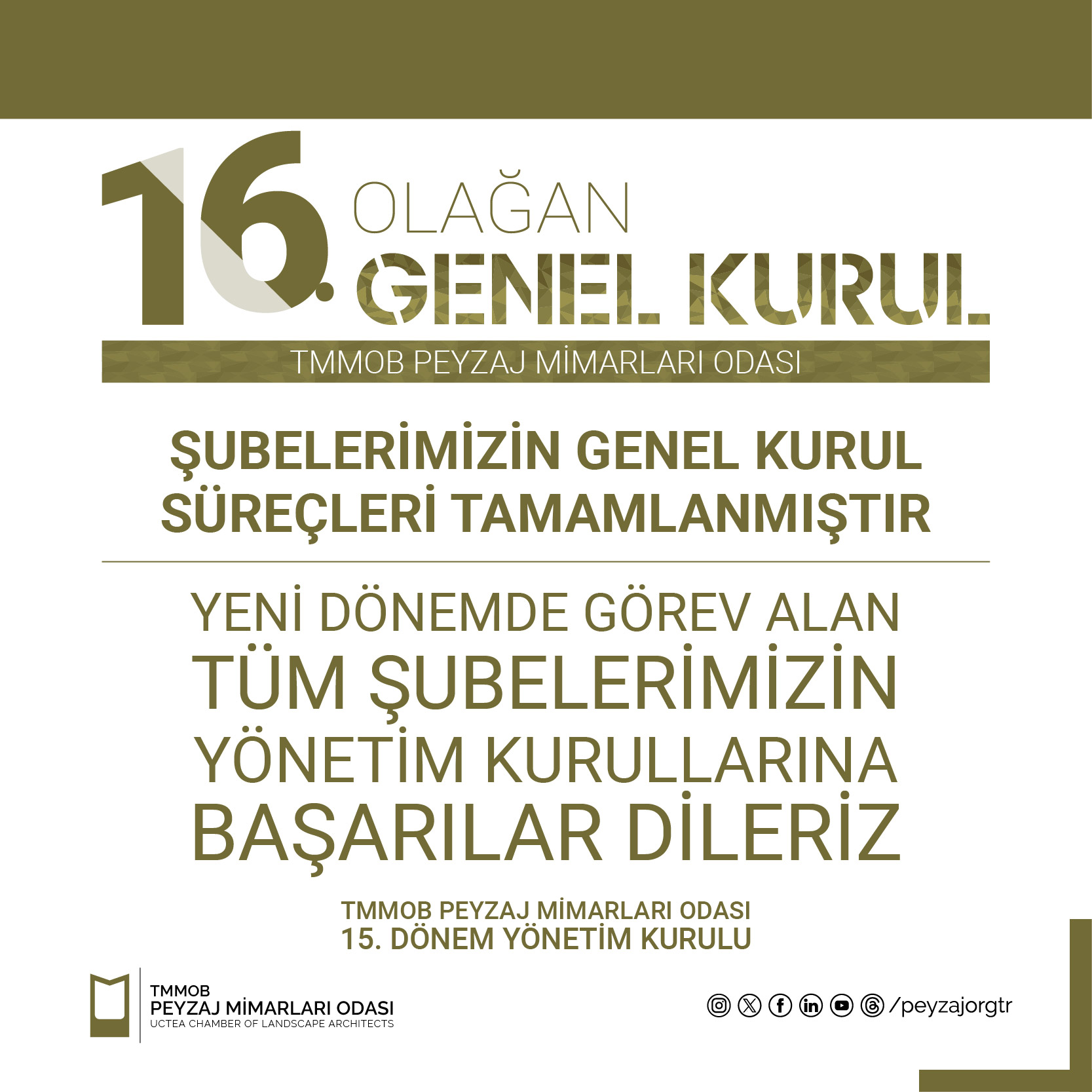 ŞUBELERİMİZİN GENEL KURUL SÜREÇLERİ TAMAMLANMIŞTIR