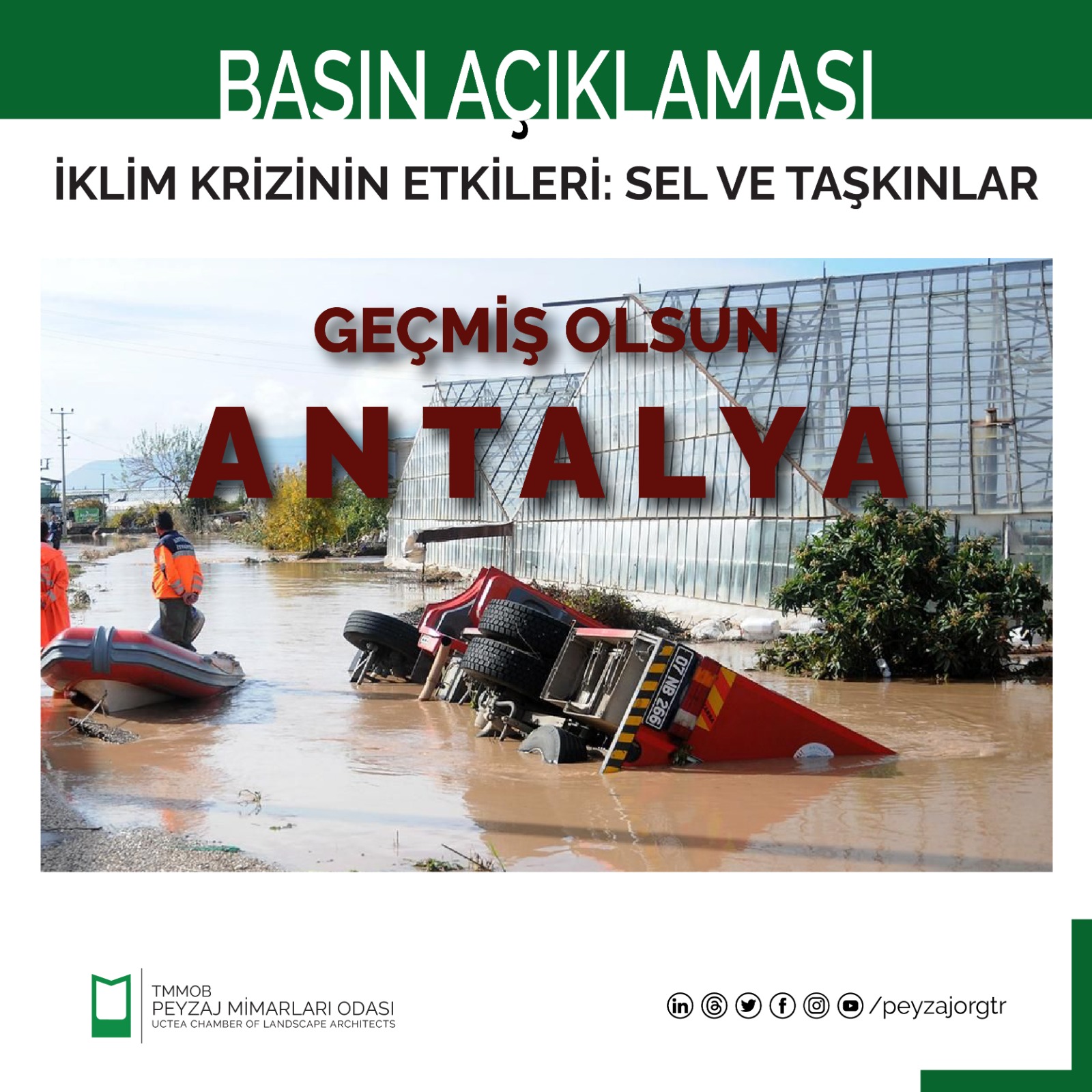 BASIN AÇIKLAMASI | İKLİM KRİZİNİN ETKİLERİ: SEL VE TAŞKINLAR
