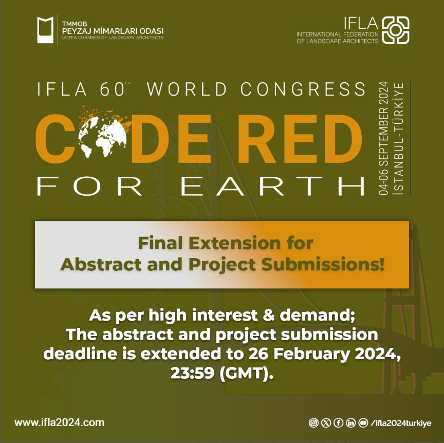 IFLA DÜNYA KONGRESİ | ÖZET VE PROJE GÖNDERİMİ İÇİN SON UZATMA!