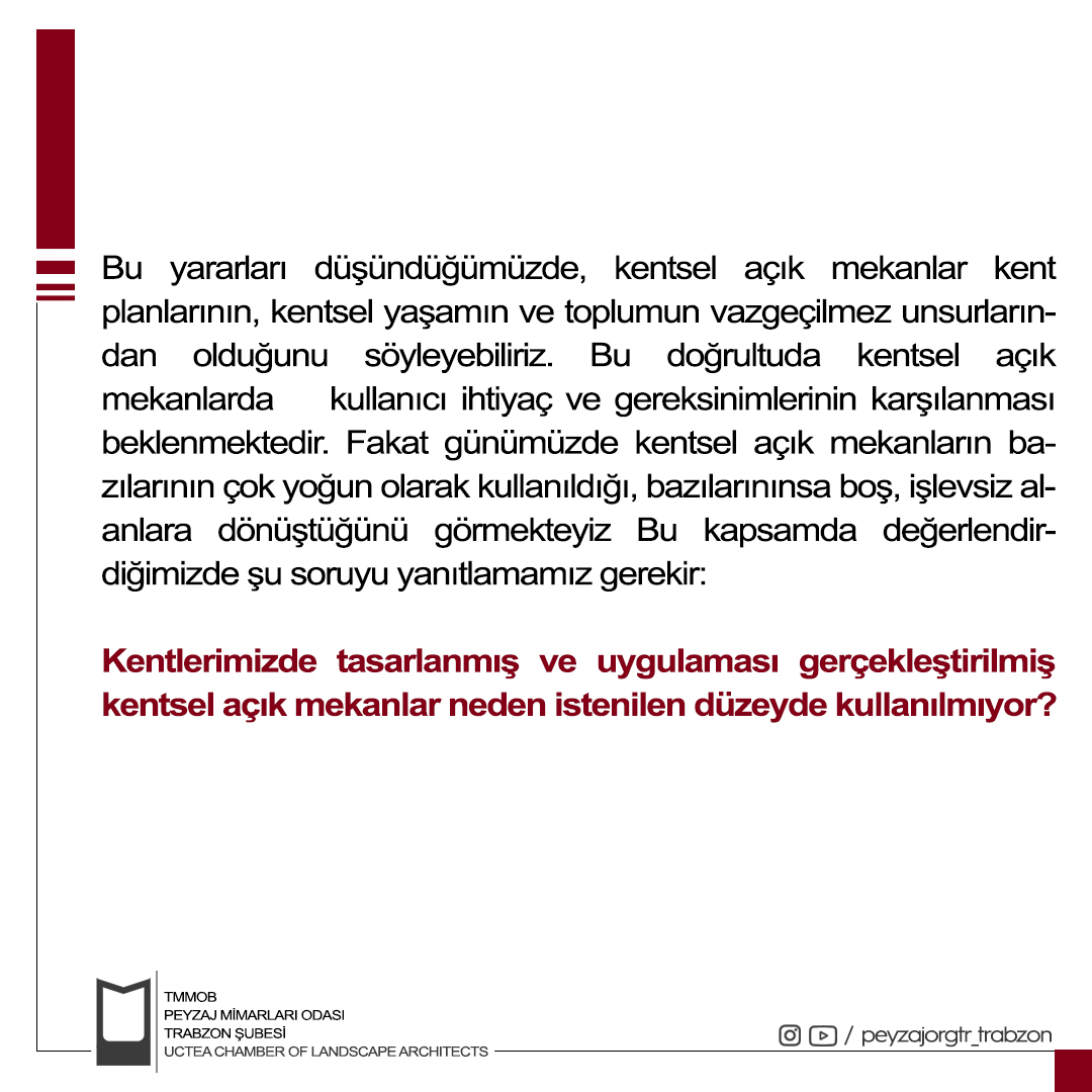 BASIN AÇIKLAMASI | KENTSEL AÇIK MEKANIN ÜRETİM SÜRECİNDE "PROGRAMLAMA" AŞAMASI
