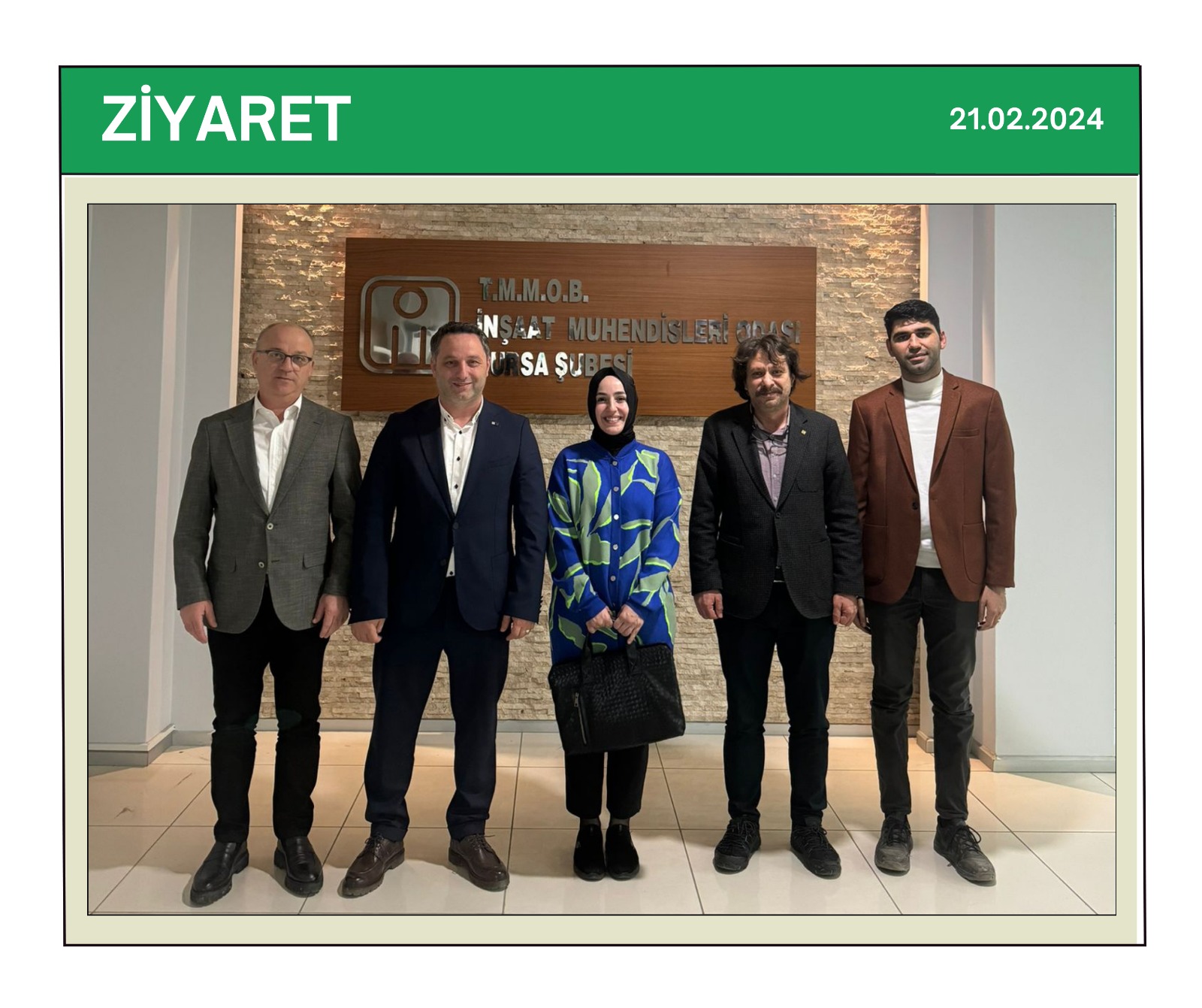 ZİYARET | TMMOB İNŞAAT MÜHENDİSLERİ ODASI BURSA ŞUBESİ'NE ZİYARET GERÇEKLEŞTİRİLDİ.