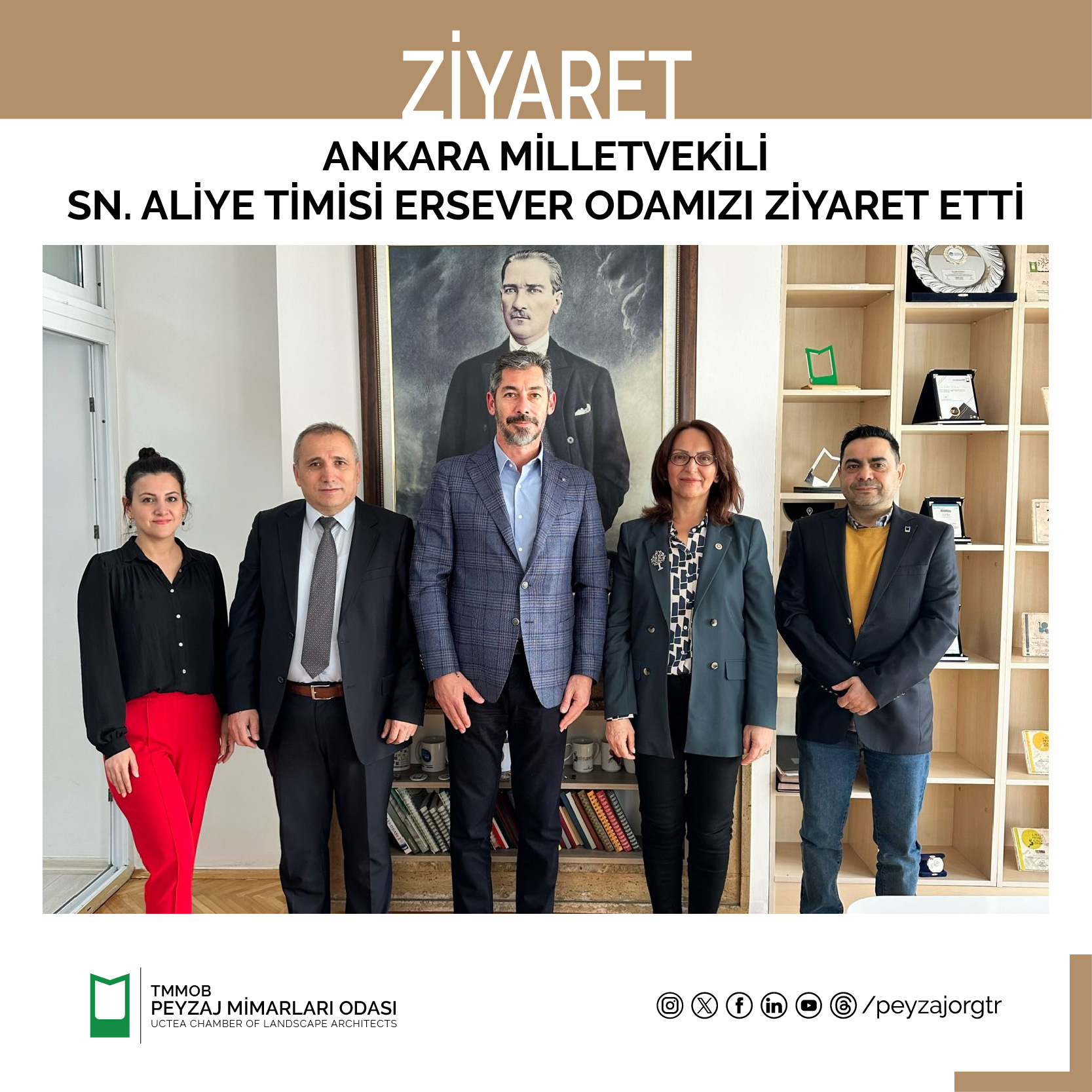 ZİYARET | ANKARA MİLLETVEKİLİ SN. ALİYE TİMİSİ ERSEVER ODAMIZI ZİYARET ETTİ