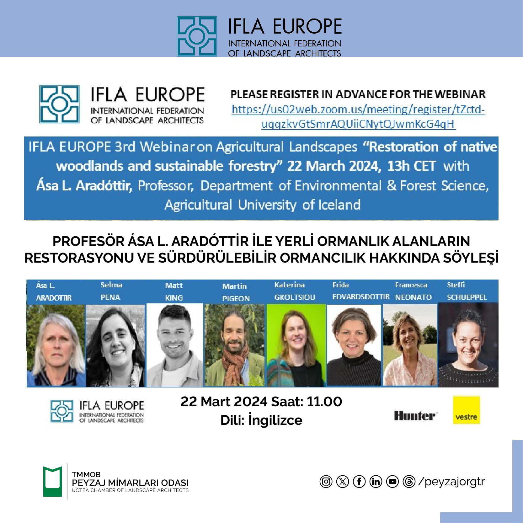 IFLA AVRUPA | PROFESÖR ÁSA L. ARADÓTTİR İLE YERLİ ORMANLIK ALANLARIN RESTORASYONU VE SÜRDÜRÜLEBİLİR ORMANCILIK HAKKINDA SÖYLEŞİ