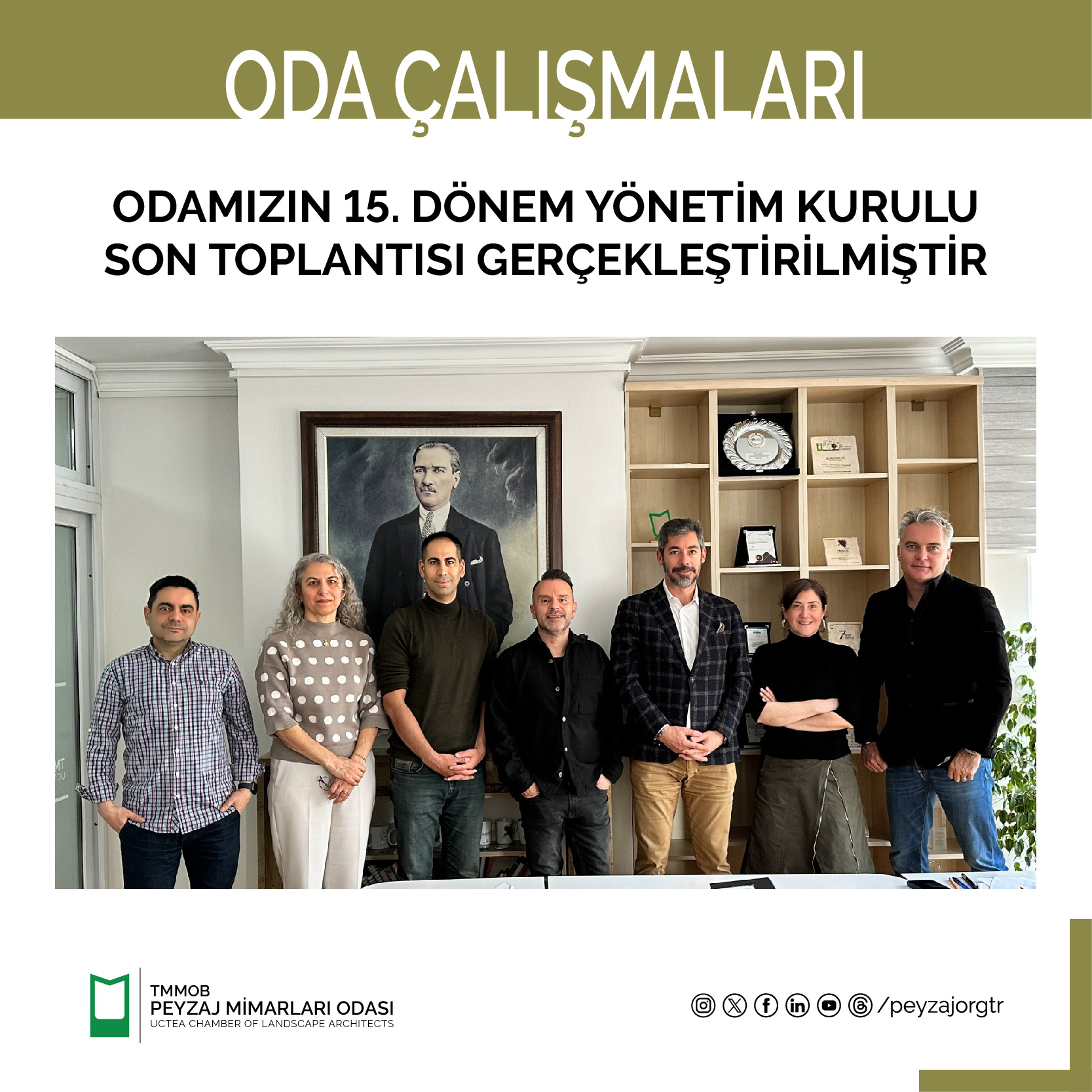 ODAMIZ 15. DÖNEM SON YÖNETİM KURULU TOPLANTISI GERÇEKLEŞTİRİLMİŞTİR