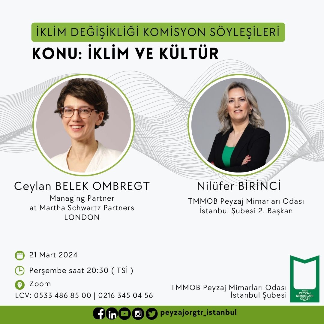 İKLİM VE KÜLTÜR SÖYLEŞİSİMİZ GERÇEKLEŞECEKTİR.