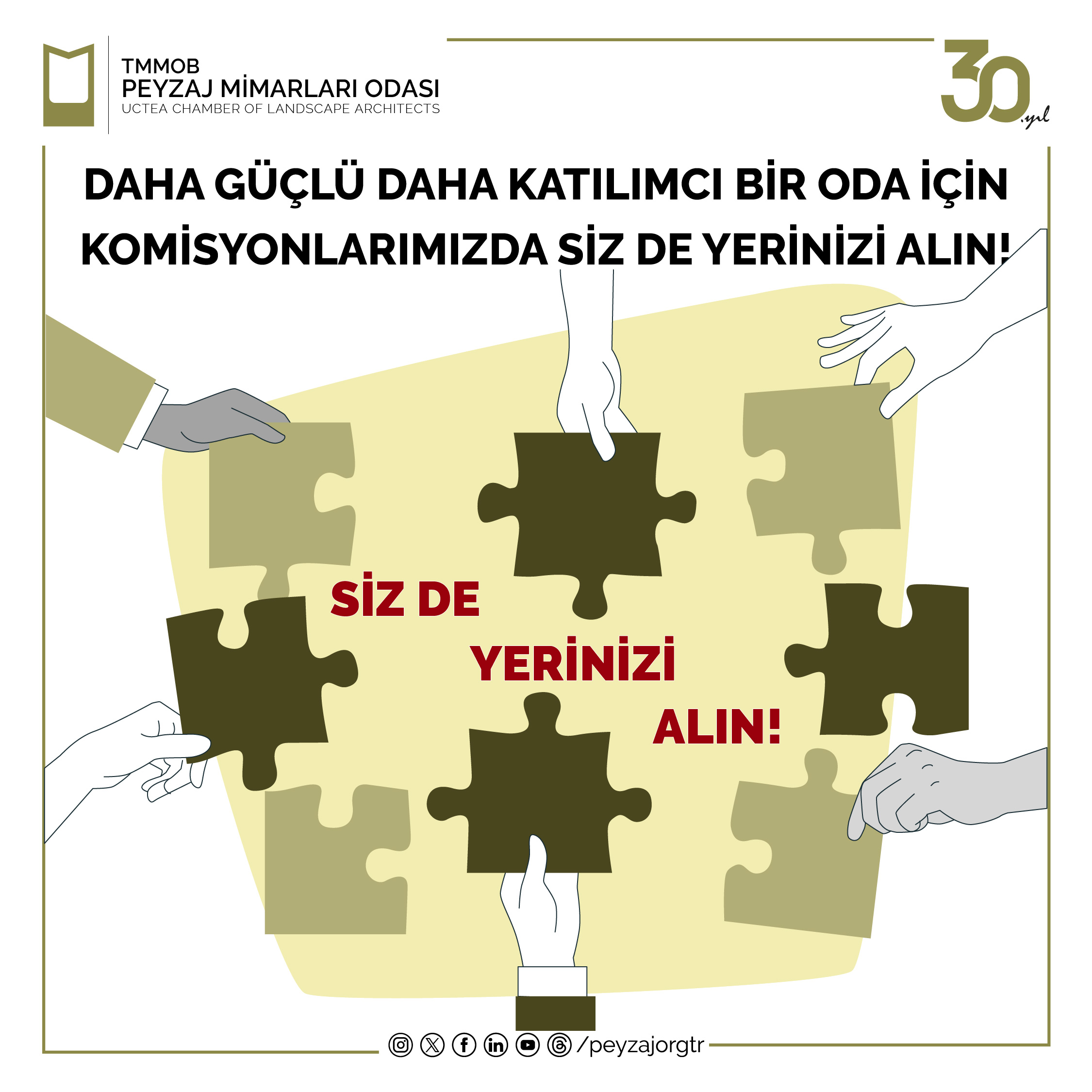 DAHA GÜÇLÜ DAHA KATILIMCI BİR ODA İÇİN KOMİSYONLARIMIZDA SİZ DE YERİNİZİ ALIN!