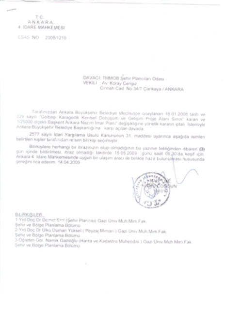 PEYZAJ MİMARLARININ PLANLAMA VE UYGULAMANIN TÜM AŞAMALARINDA BULUNMASI YÖNÜNDE ODAMIZCA YAPILAN İTİRAZ OLUMLU SONUÇ VERDİ