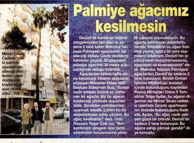 HABERTÜRK EGE 07.11.2009 "PALMİYE AĞAÇLARIMIZ KESİLMESİN!"