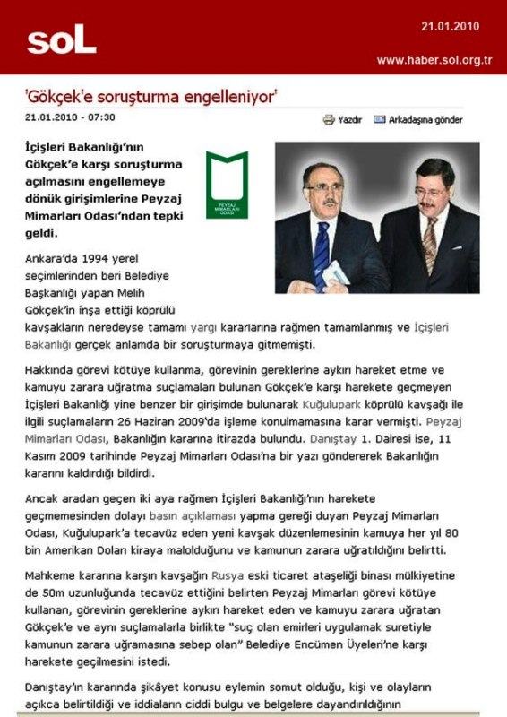 SOL 21.01.2010 "SORUŞTURMA ENGELLENİYOR!"