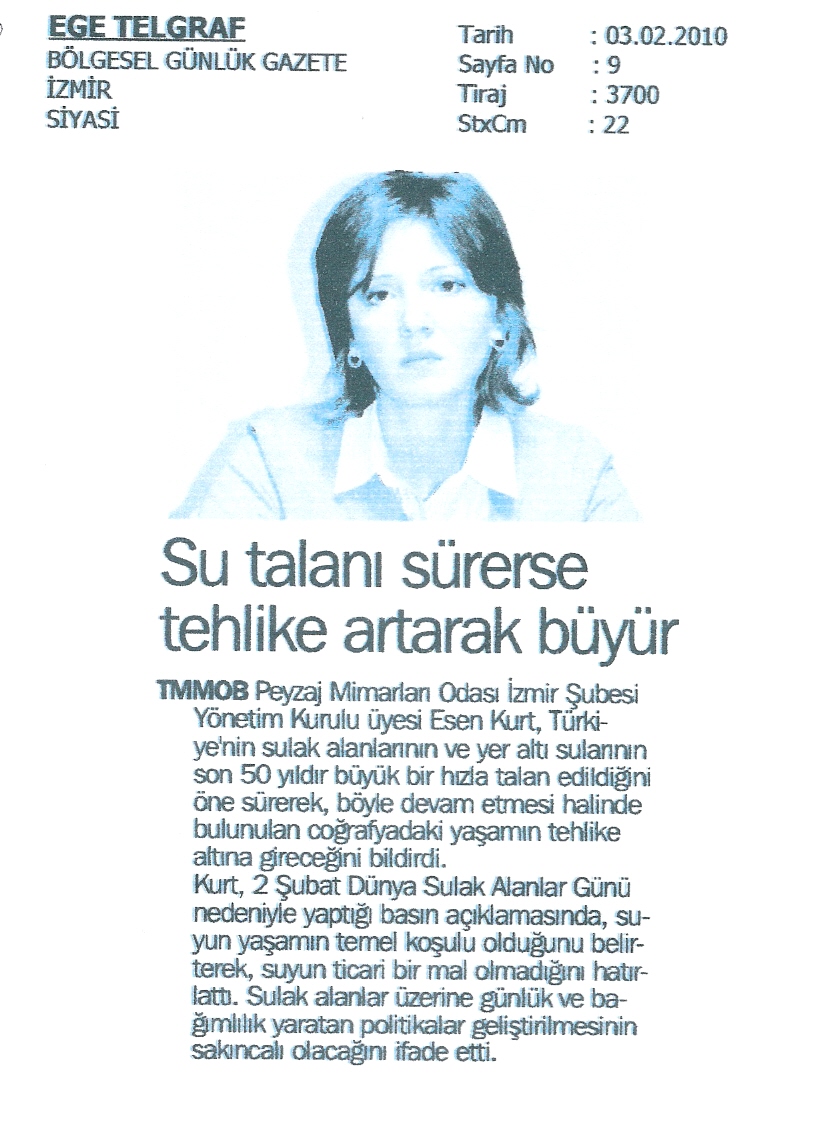 SU TALANI SÜRERSE TEHLİKE ARTARAK BÜYÜR