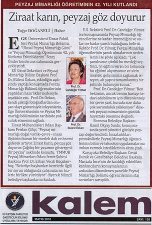 ULUSAL PEYZAJ MİMARLIĞI 42. YILI KUTLAMA ETKİNLİKLERİ