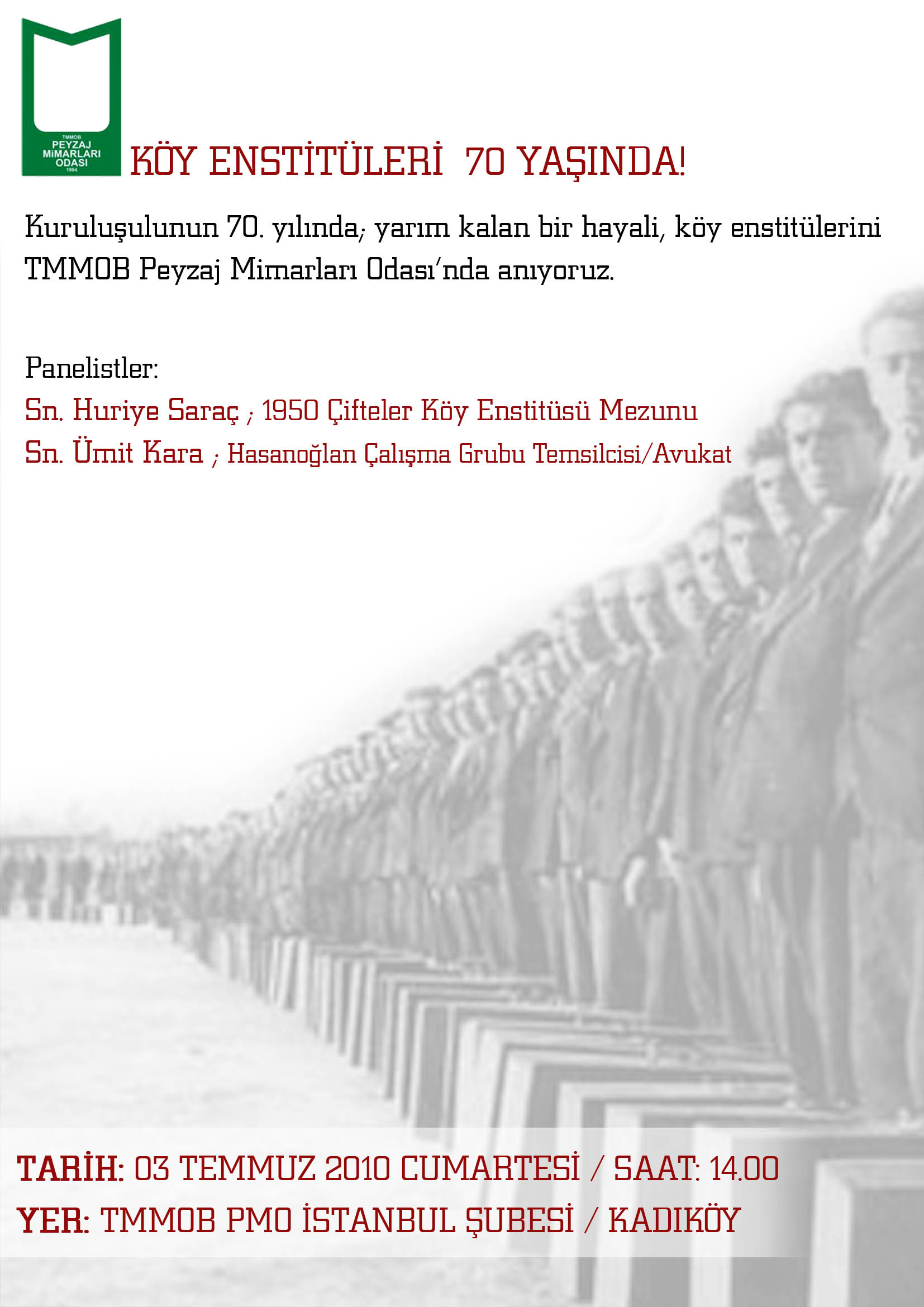 70.  KURULUŞ  YILINDA  KÖY  ENSTİTÜLERİ’Nİ  ANIYORUZ!