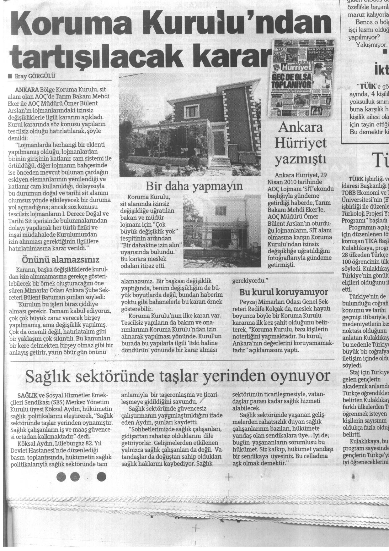 HÜRRİYET GAZETESİ- 08.07.2010