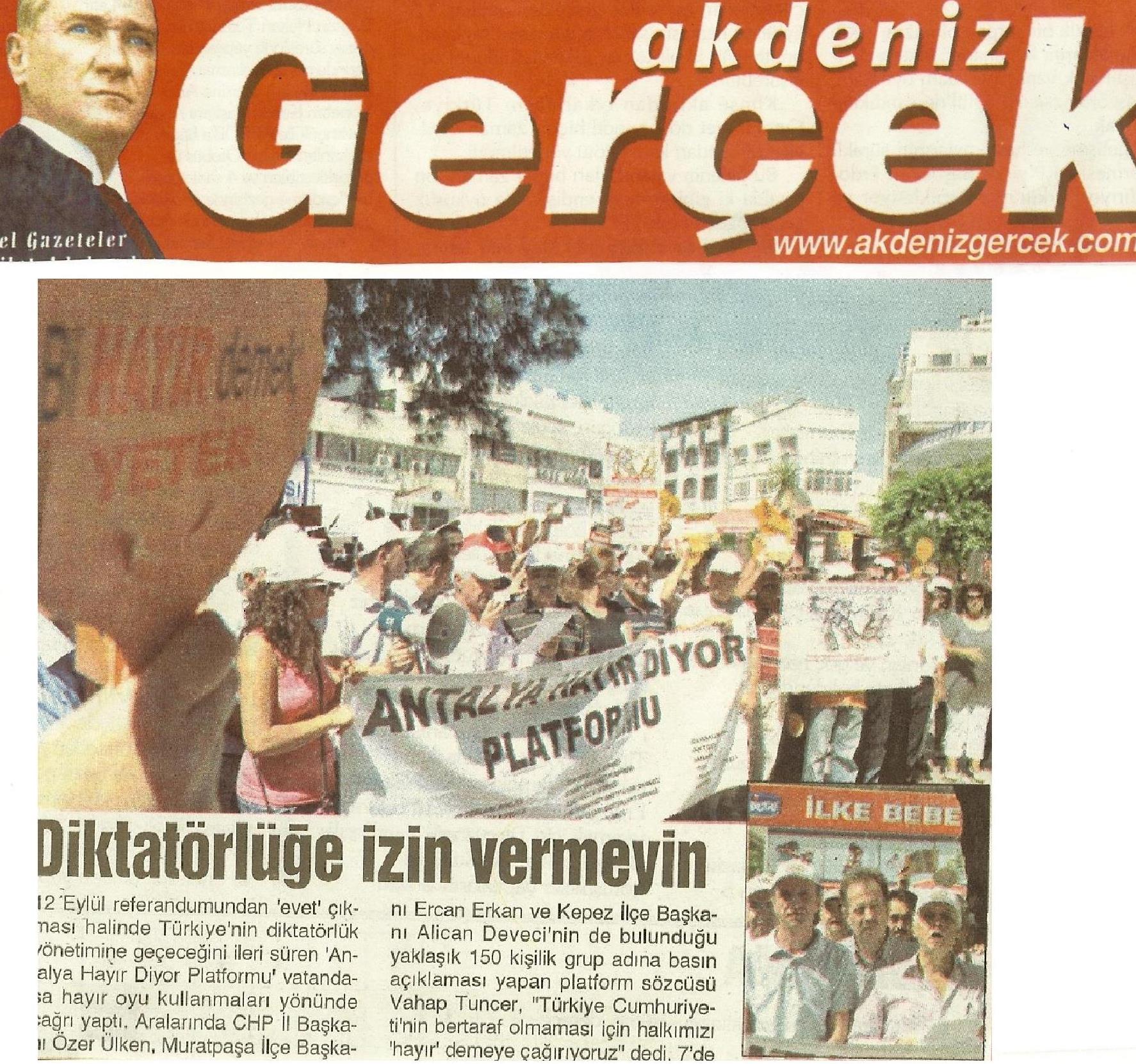 "ANTALYA HAYIR DİYOR"