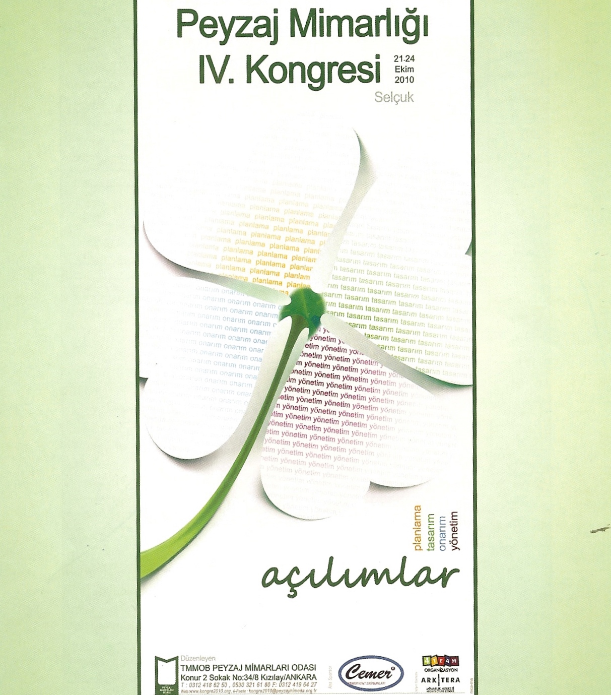 IV. KONGRE KAPSAMINDA PEYZAJ SOKAĞI DÜZENLENİYOR