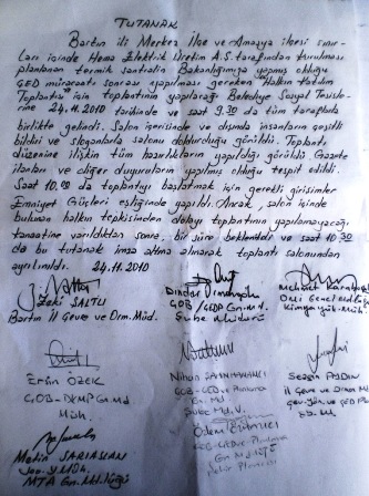 BARTIN HALKI AMASRA TERMİK SANTRALE  İLİŞKİN YURTTAŞLIK HAKKINI KULLANDI VE HAYIR DEDİ