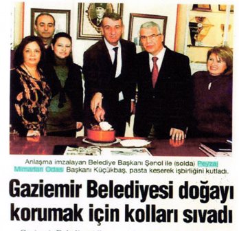 GAZİEMİR BELEDİYESİ PROTOKOL GAZETE HEBERLERİ
