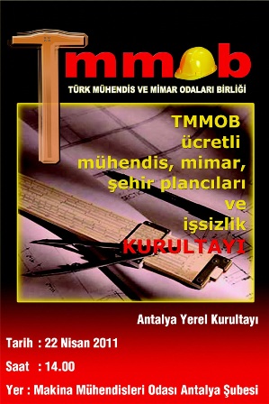TMMOB YEREL KURULTAYLARI ANTALYA AYAĞI BAŞLIYOR!