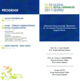 13 MAYIS ULUSAL PEYZAJ MİMARLIĞI GÜNÜ KUTLAMA ETKİNLİKLERİ