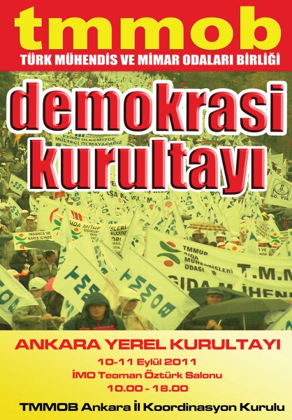 TMMOB DEMOKRASİ ANKARA YEREL KURULTAYI 10-11 EYLÜL 2011