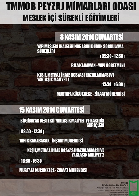 MESLEK İÇİ EĞİTİMLER BAŞLADI