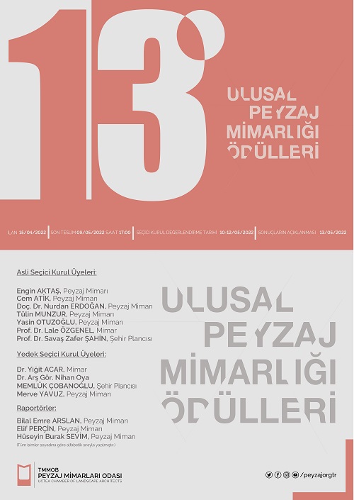 13. ULUSAL PEYZAJ MİMARLIĞI ÖDÜLLERİ
