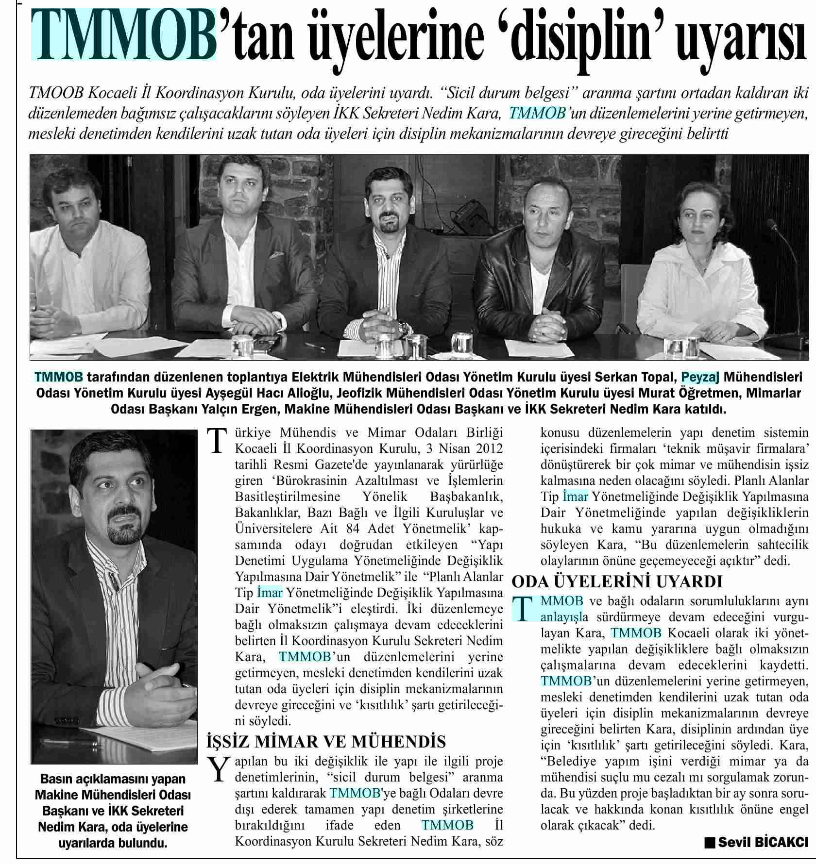 İKK ÜYELERİ TOPLANTISI-ÇAĞDAŞ KOCAELİ-16 MAYIS 2012 
