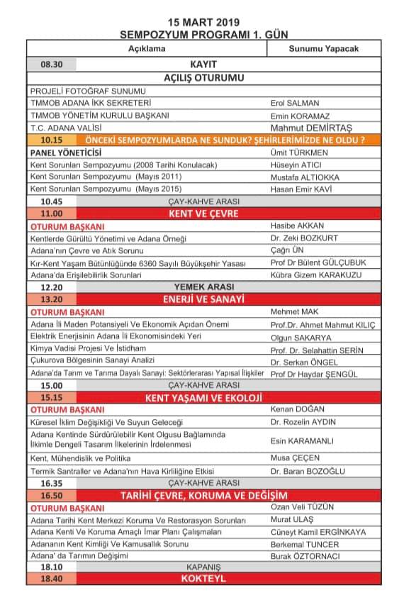 4. ADANA KENT SORUNLARI SEMPOZYUMU