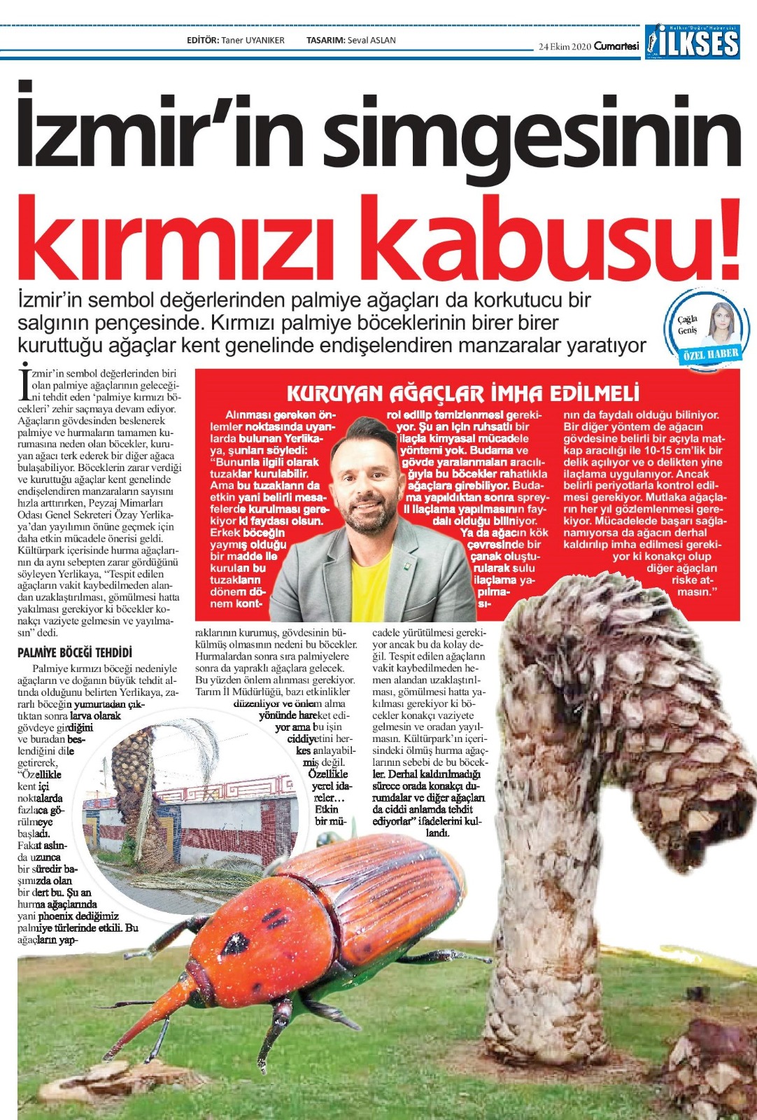 İZMİR'İN SİMGESİNİN KIRMIZI KABUSU! 24.10.2020 İLKSES GAZETESİ
