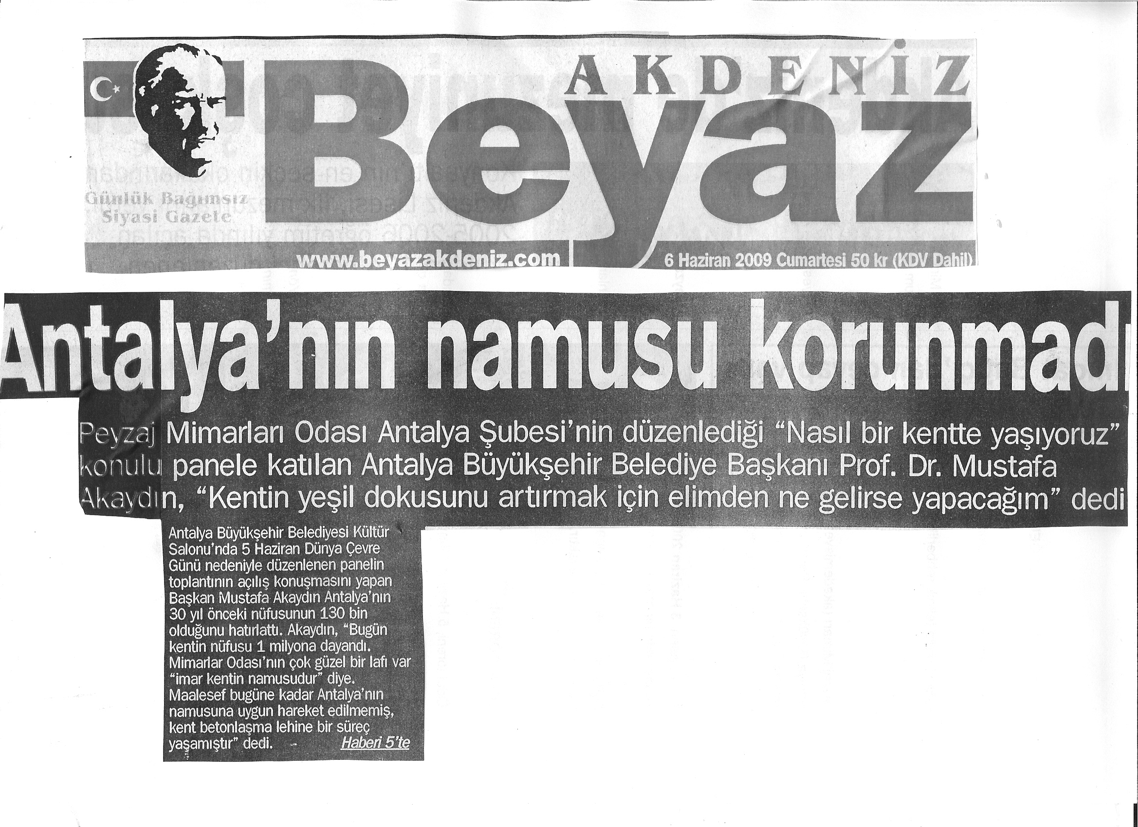 5 HAZİRAN DÜNYA ÇEVRE GÜNÜ: "NASIL BİR KENTTE YAŞIYORUZ!" 