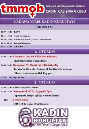 TMMOB İKK 6. ADANA YEREL KADIN KURULTAYI