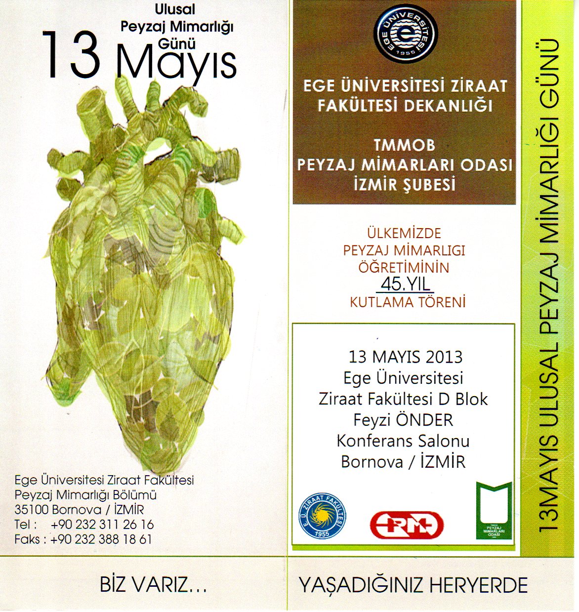 13 MAYIS ULUSAL PEYZAJ MİMARLIĞI GÜNÜ VE  HAFTASI KUTLAMA ETKİNLİKLERİ