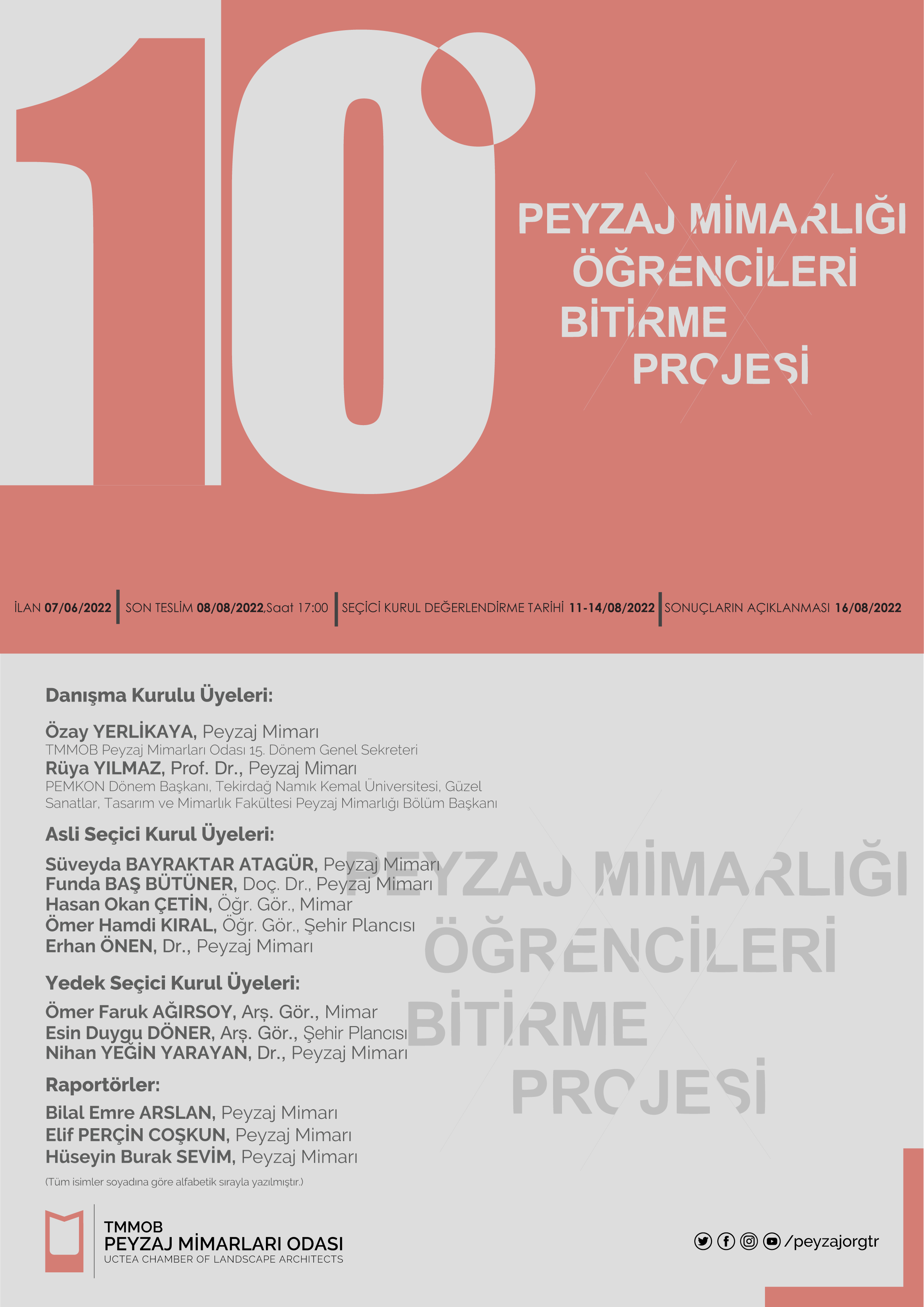 10. PEYZAJ MİMARLIĞI BÖLÜMÜ ÖĞRENCİLERİ BİTİRME PROJESİ ÖDÜLLERİ 2022