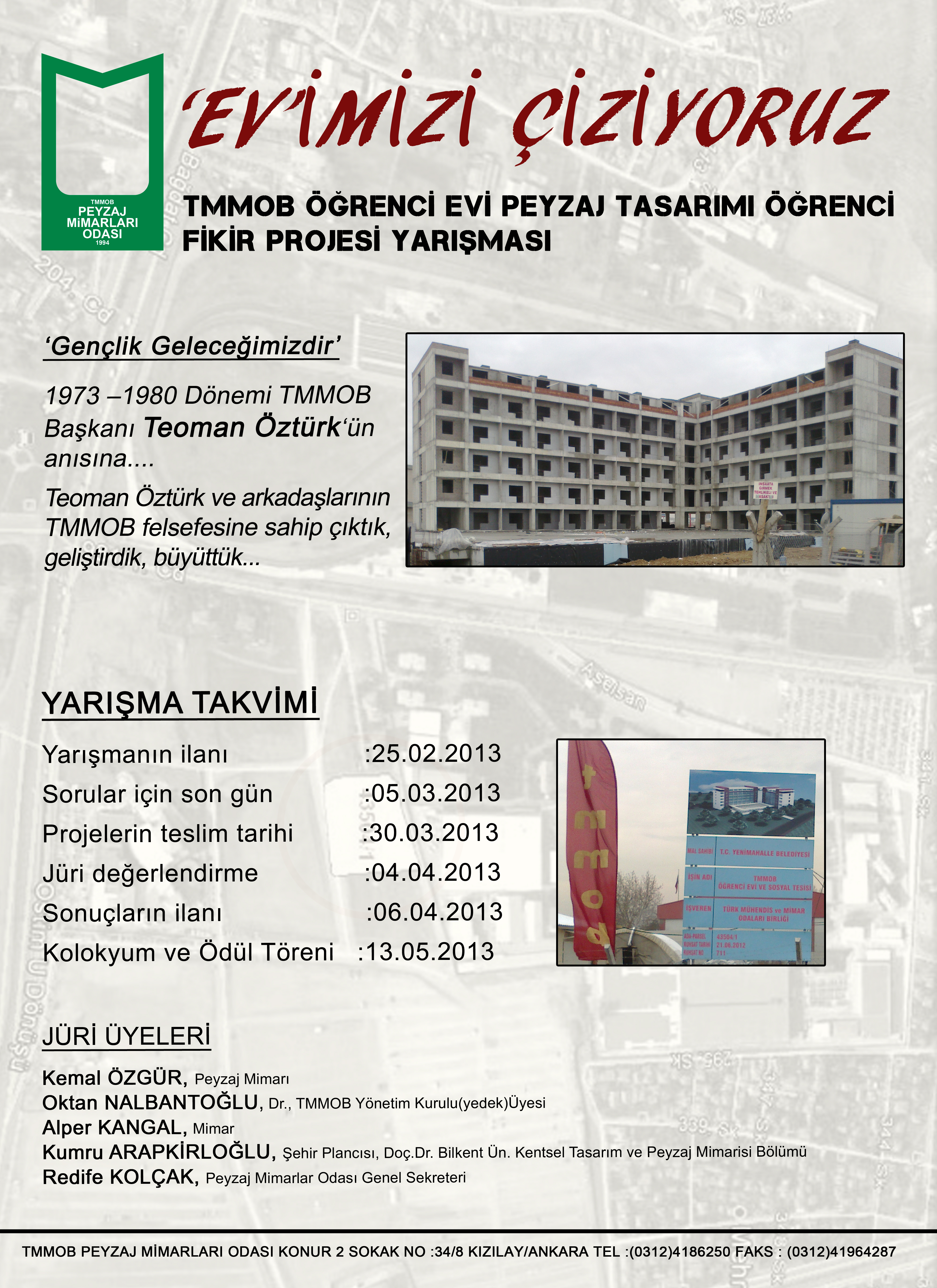 TMMOB ÖĞRENCİ EVİ PEYZAJ TASARIMI ÖĞRENCİ FİKİR PROJESİ YARIŞMASI