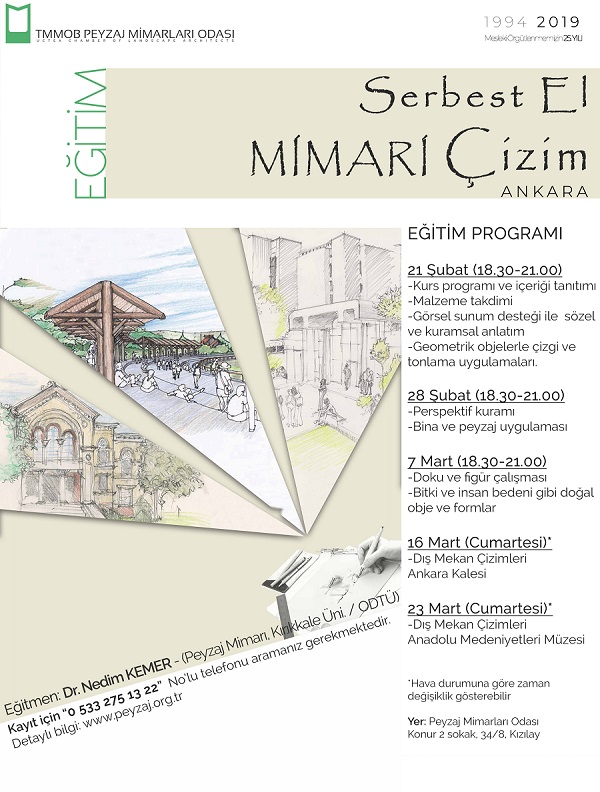ANKARA`DA SERBEST EL MİMARİ ÇİZİM EĞİTİMİ BAŞLIYOR