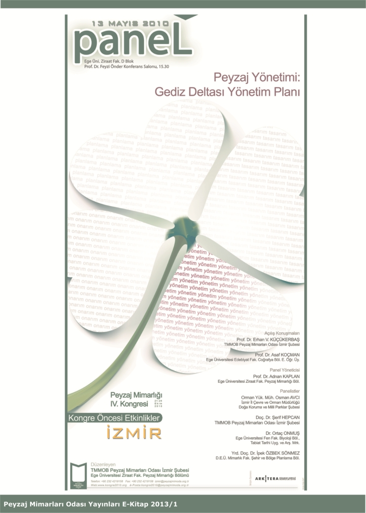 KONGRE ÖNCESİ ETKİNLİK OLAN PEYZAJ YÖNETİMİ:  GEDİZ DELTASI YÖNETİM PLANI PANELİ E-KİTAP OLARAK YAYIN HAYATIMIZA GİRDİ
